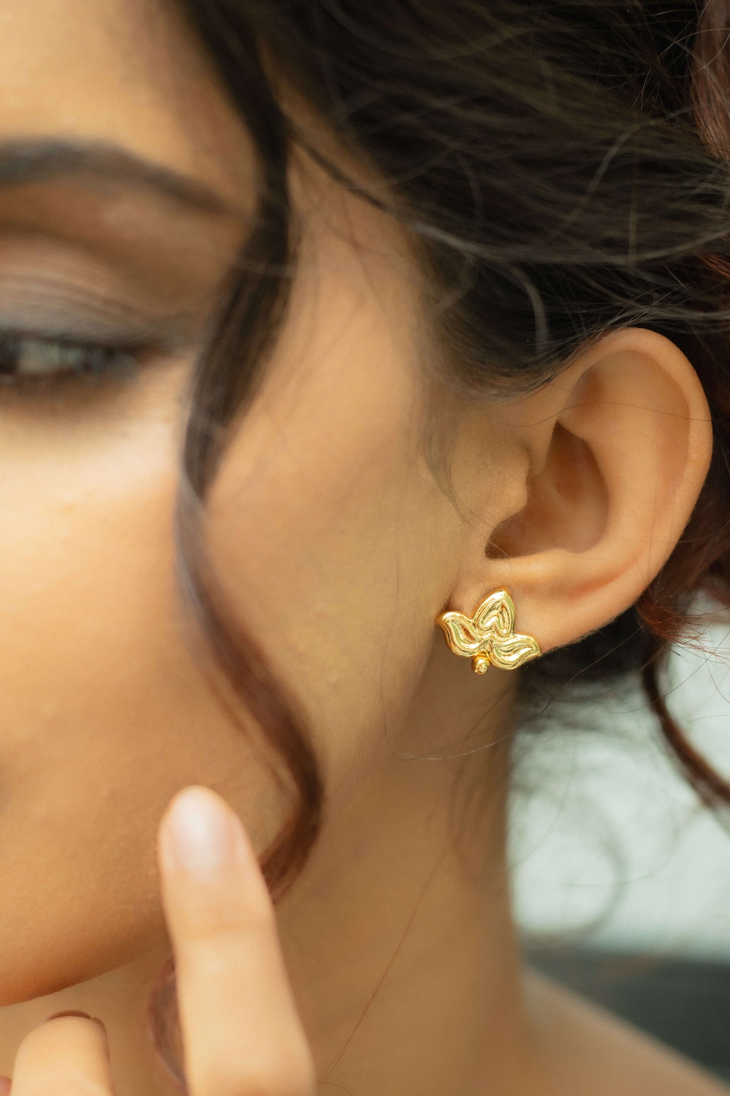 Bilva one leaf earrings