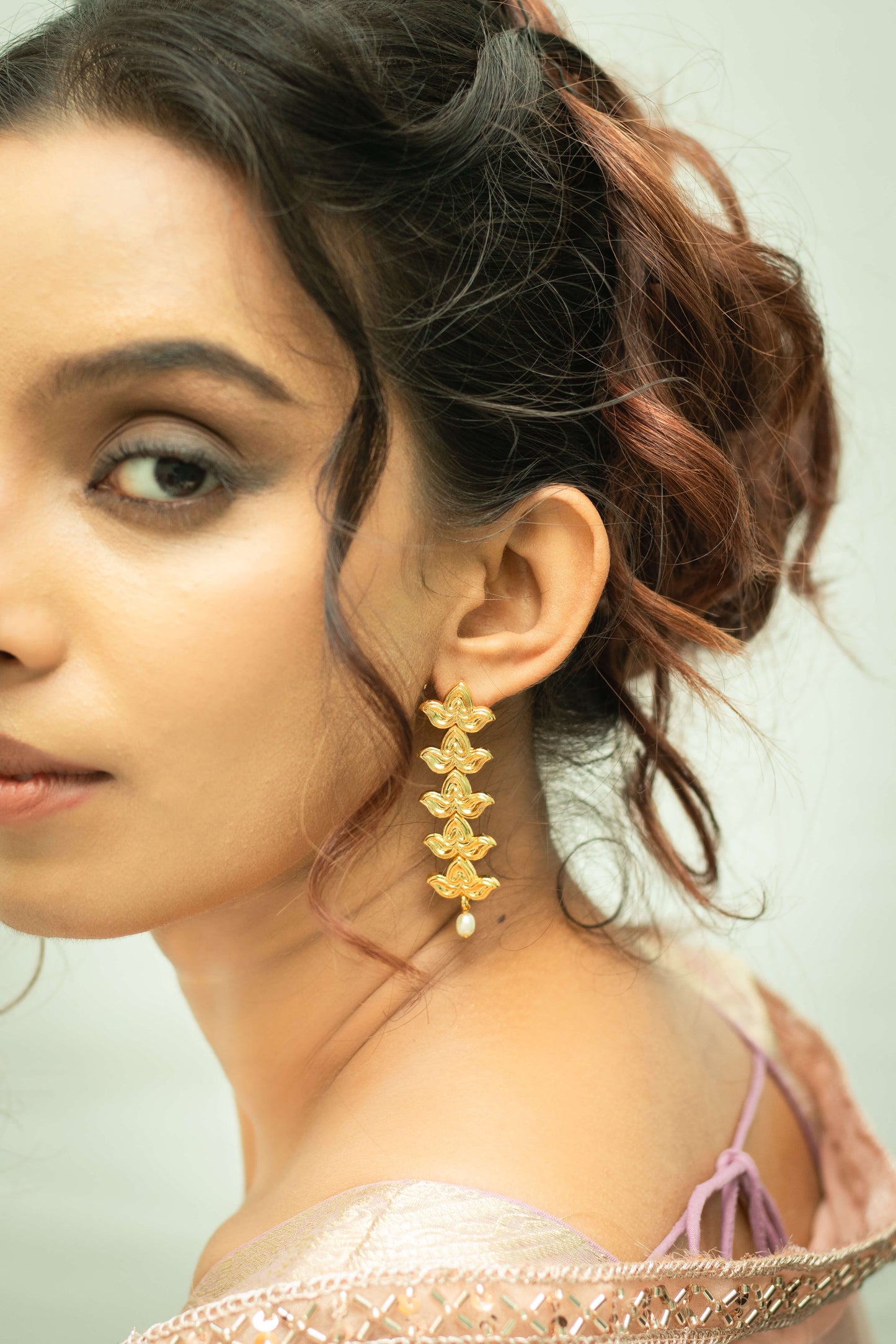 Bilva five leaves earrings