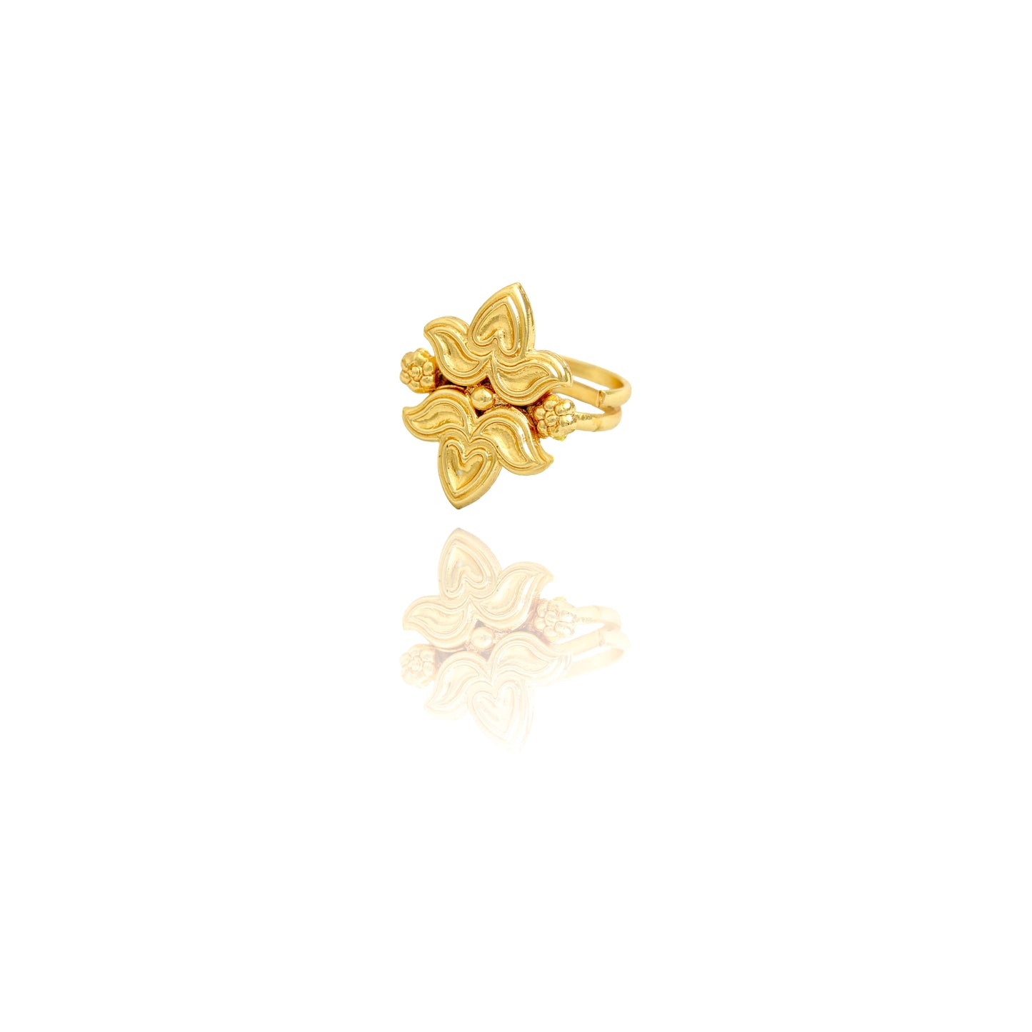 Bilva two leaves ring