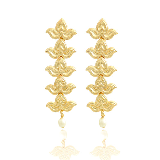 Bilva five leaves earrings
