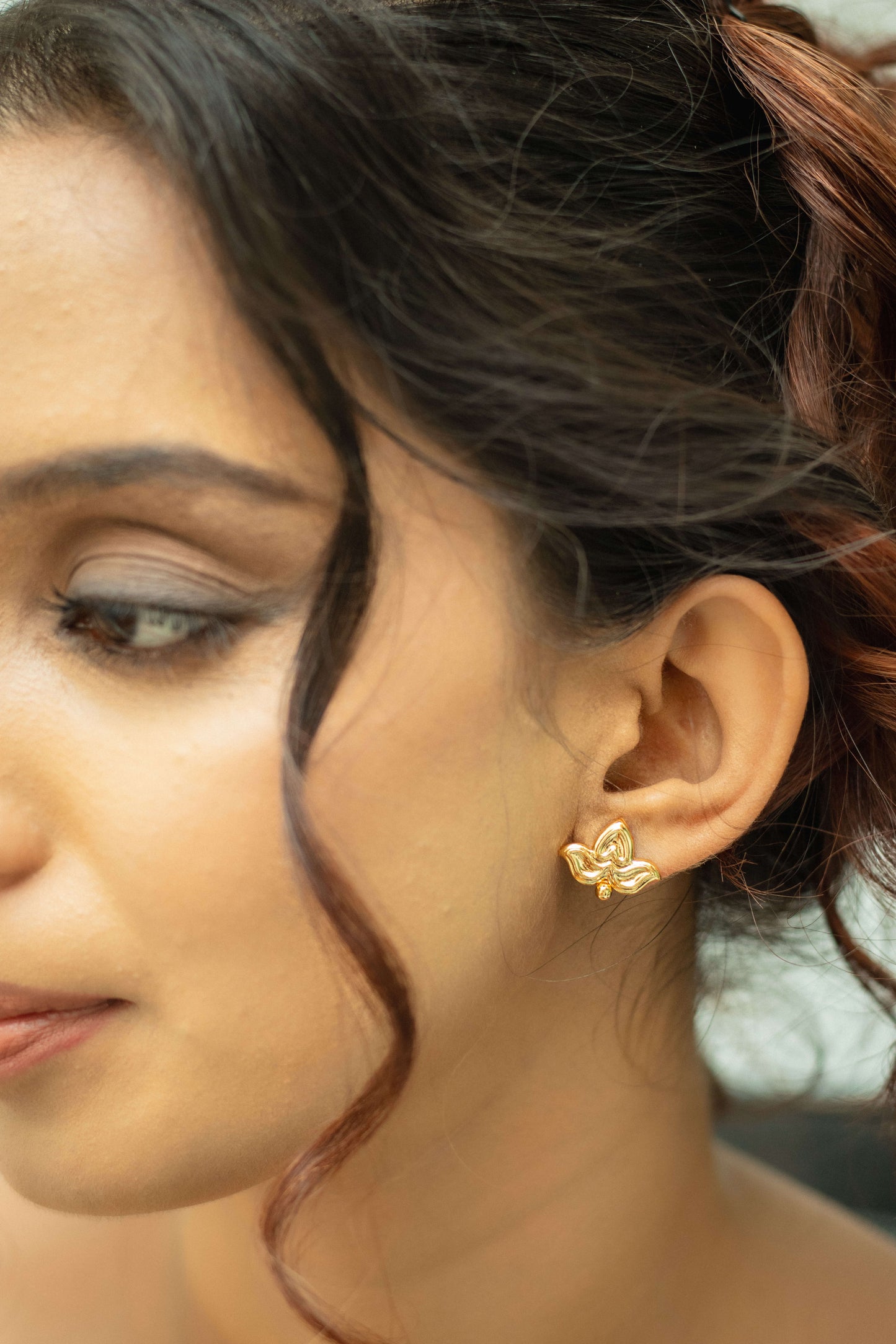 Bilva one leaf earrings