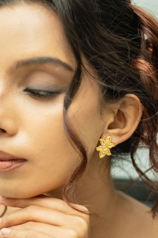 Bilva two leaves earrings