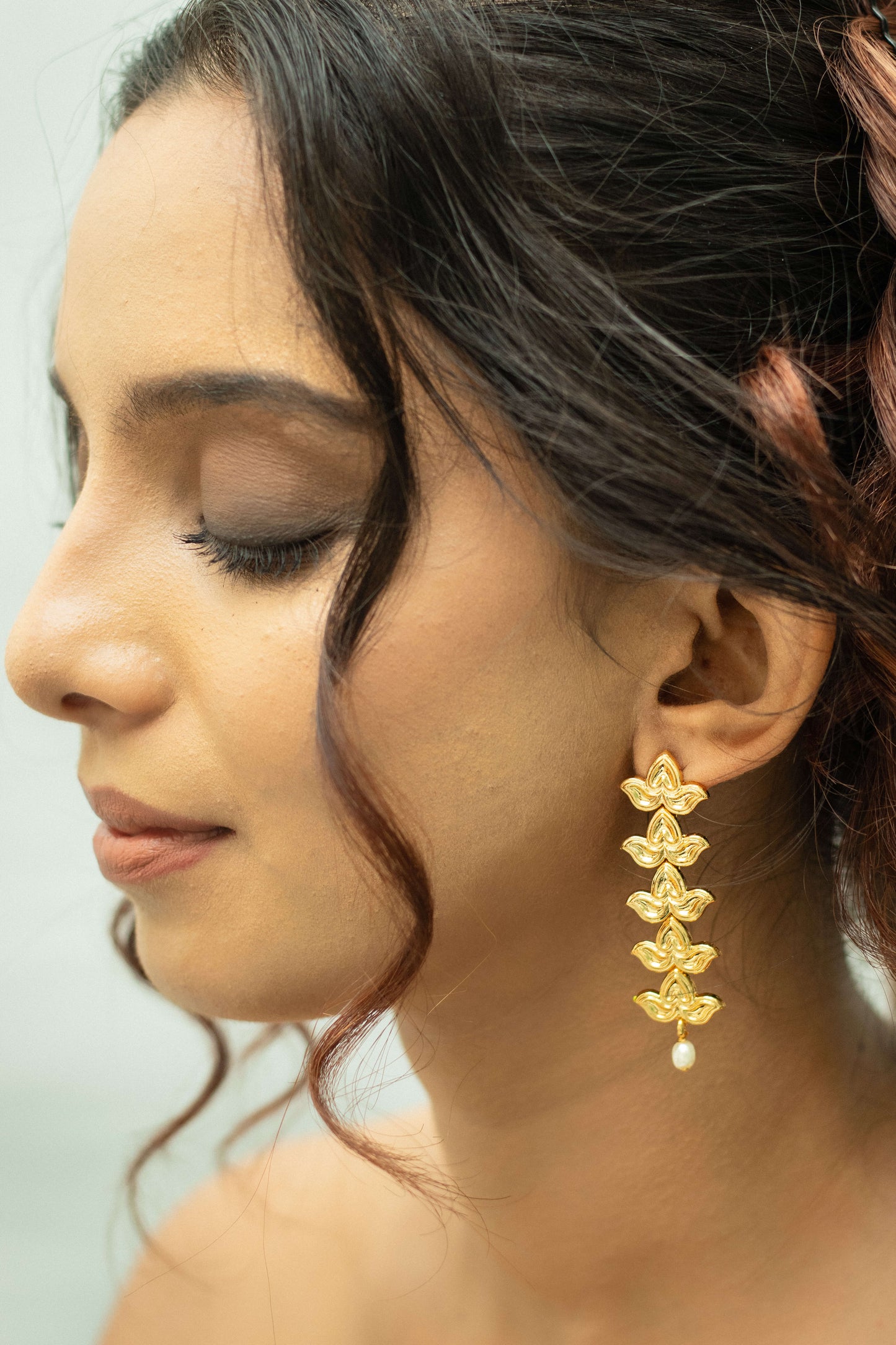Bilva five leaves earrings