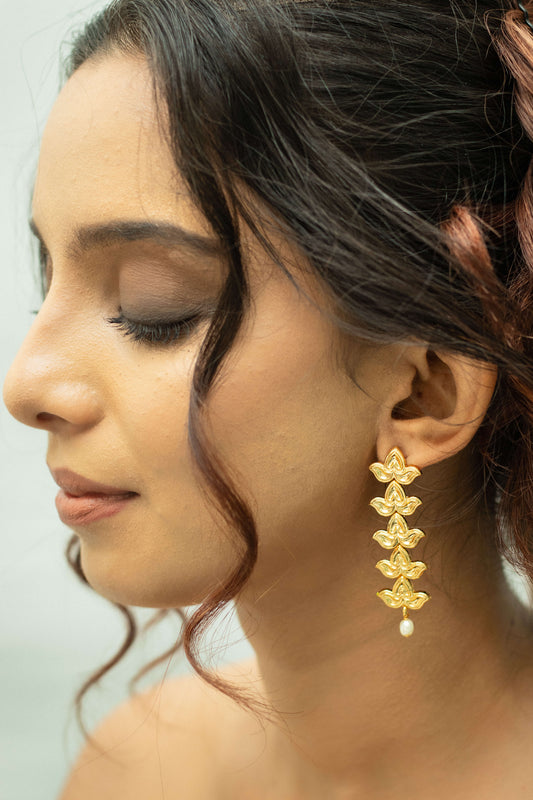 Bilva five leaves earrings