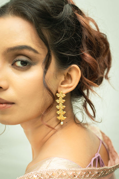 Bilva five leaves earrings