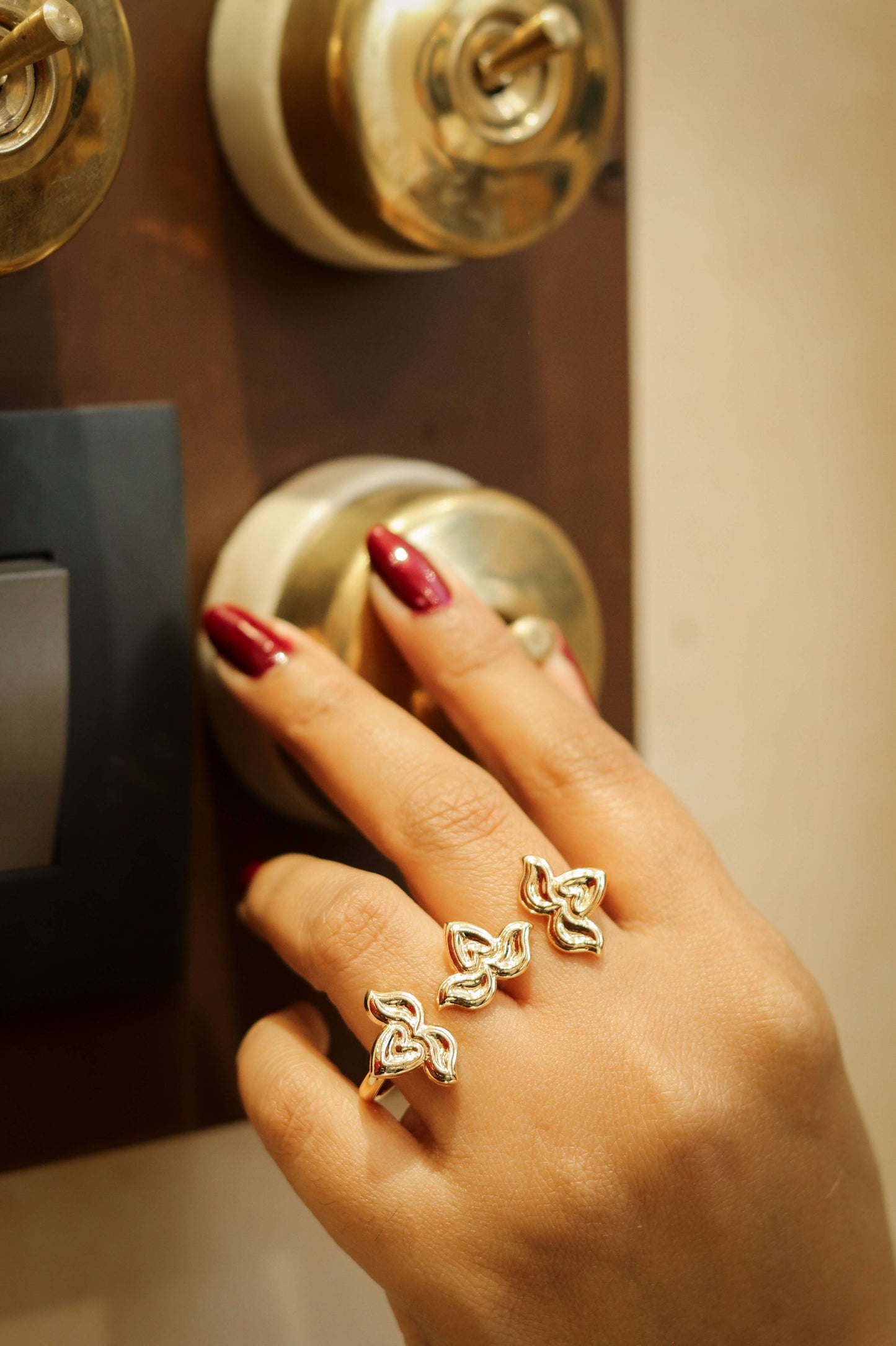Bilva three leaves ring