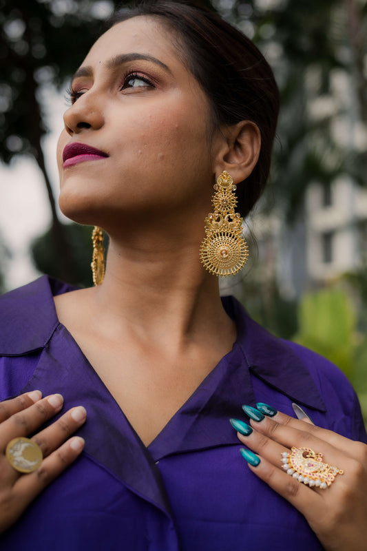 Divyara statement earrings